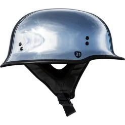 Highway 21 9MM German Helmet Solid -HJC Store highway 21 9mm helmet solid chrome 34478.1646727827