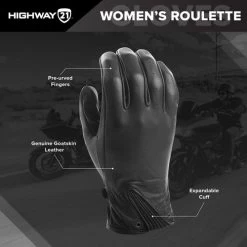 Highway 21 Roulette Gloves -HJC Store highway 21 roulette womens gloves black features 90238.1646231986