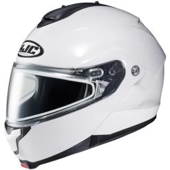 HJC C91 Snow Helmet Solids - Dual Shield -HJC Store hjc c91 snow helmet dual shield solid pearl white 26633.1666348841