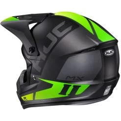 HJC CS-MX II Creed Helmet -HJC Store hjc cs mx2 creed helmet mc 4hsf black green back left 77851.1635060496