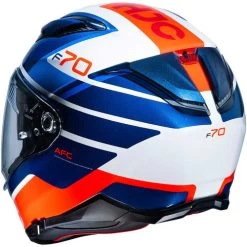 HJC F70 Tino Helmet -HJC Store hjc f70 tino helmet mc 21 blue orange white back 41805.1602579922