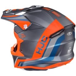 HJC I50 Flux Helmet -HJC Store hjc i50 flux helmet mc 6sf grey orange back left 02530.1635058181
