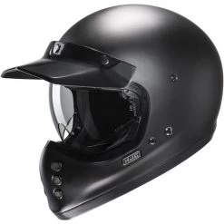 HJC V60 Helmet Solid -HJC Store hjc v60 helmet solid semi flat black with peak visor 52371.1665664784