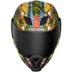 ICON Airflite GP23 Helmet -HJC Store icon airflite gp23 helmet green front 44523.1689460868