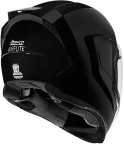 ICON Airflite Helmet Solid -HJC Store icon airflite helmet solid gloss black back 06593.1521597572