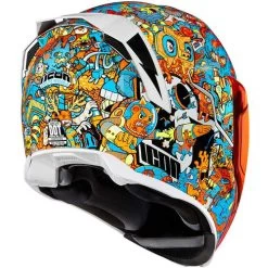 ICON Airflite MIPS ReDoodle Helmet -HJC Store icon airflite mips redoodle helmet white back 30571.1659695217