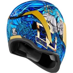 ICON Airform Ships Company Helmet -HJC Store icon airform ships company helmet blue back right 97751.1613695893