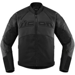 ICON Contra2 Leather Jacket -HJC Store icon contra2 leather jacket stealth front 62667.1590832817