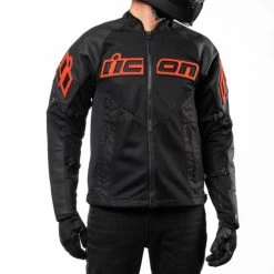 ICON Mesh AF Leather Jacket -HJC Store icon mesh af leather jacket slayer worn front 93018.1689750314