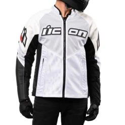 ICON Mesh AF Leather Jacket -HJC Store icon mesh af leather jacket white worn front 13137.1689750293