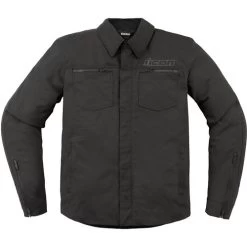 ICON Upstate Canvas CE Jacket -HJC Store icon upstate canvas jacket black front 06168.1689751152