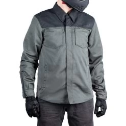 ICON Upstate Mesh CE Jacket -HJC Store icon upstate mesh jacket grey worn front 17806.1689755167