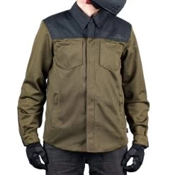 ICON Upstate Mesh CE Jacket -HJC Store icon upstate mesh jacket olive worn front 09420.1689755144