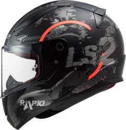 LS2 Rapid Circle Helmet -HJC Store ls 2 rapid circle helmet titanium orange left 99190.1633132312
