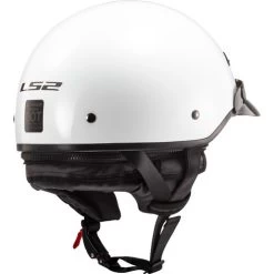 LS2 Bagger Helmet Solid -HJC Store ls2 bagger helmet solid pearl white back right 33821.1633131605