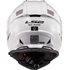 LS2 Blaze Helmet Solid -HJC Store ls2 blaze helmet solid white back 87882.1633131233