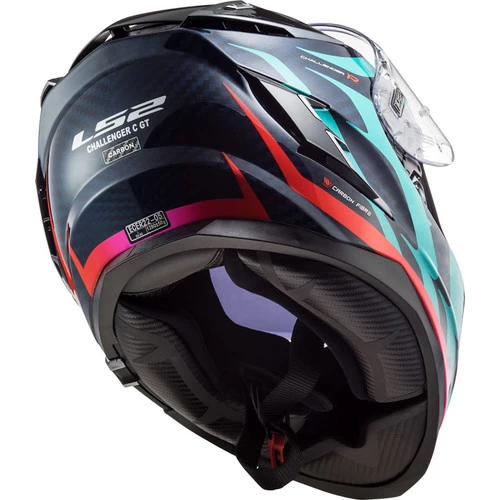 LS2 Challenger Carbon Flames Helmet 5 LS2 Challenger Carbon Flames Helmet - Image 5