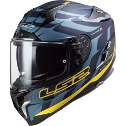 LS2 Challenger Carbon Flames Helmet 15 LS2 Challenger Carbon Flames Helmet -HJC Store ls2 challenger carbon flames helmet blue gold front left 73640.1633131298