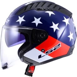 LS2 Copter American Helmet -HJC Store ls2 copter american helmet red white blue left 88509.1617196861