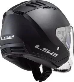 LS2 Copter Helmet Solid -HJC Store ls2 copter helmet solid matte black back right 84330.1617196735