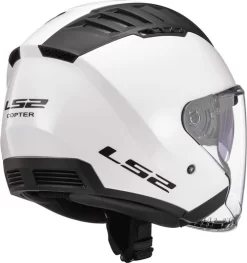 LS2 Copter Helmet Solid -HJC Store ls2 copter helmet solid white back right 74486.1617196700