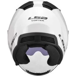LS2 Copter Helmet Solid -HJC Store ls2 copter helmet solid white back 53958.1617196705