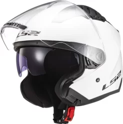 LS2 Copter Helmet Solid -HJC Store ls2 copter helmet solid white front shield up 60058.1617196693