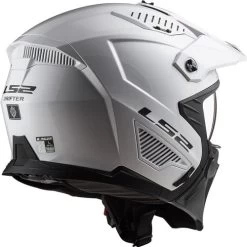 LS2 Drifter Helmet -HJC Store ls2 drifter helmet solid gloss white back right 85899.1684816364