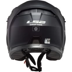 LS2 Drifter Helmet -HJC Store ls2 drifter helmet solid matte black back 02609.1684816343