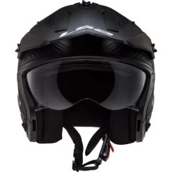 LS2 Drifter Helmet -HJC Store ls2 drifter helmet solid matte black front up 53487.1684816332