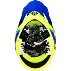 LS2 Gate Launch Youth Helmet -HJC Store ls2 gate launch helmet blue hi viz bottom 30909.1633131895