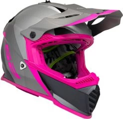LS2 Gate Launch Youth Helmet -HJC Store ls2 gate launch helmet silver gray pink front right 85607.1633131895
