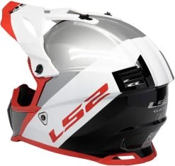 LS2 Gate Launch Youth Helmet -HJC Store ls2 gate launch helmet white red black back left 22066.1633131895