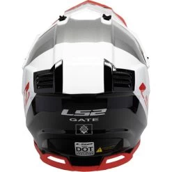 LS2 Gate Launch Youth Helmet -HJC Store ls2 gate launch helmet white red black back 85869.1633131895