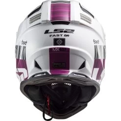 LS2 Gate Xcode Helmet -HJC Store ls2 gate xcode helmet white violet back 30361.1633131085