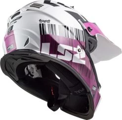 LS2 Gate Xcode Youth Helmet -HJC Store ls2 gate xcode helmet white violet bottom 66164.1633131839
