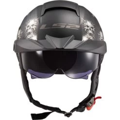 LS2 Rebellion Bones Helmet -HJC Store ls2 rebellion bones helmet front 94827.1617236409