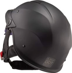 LS2 Rebellion Helmet Solid -HJC Store ls2 rebellion helmet solid matte black back left 20871.1617200961