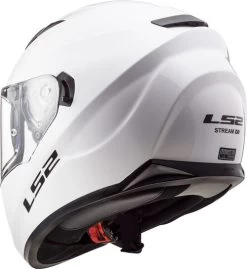 LS2 Stream Helmet Solid -HJC Store ls2 stream helmet solid white back left 87807.1616893160