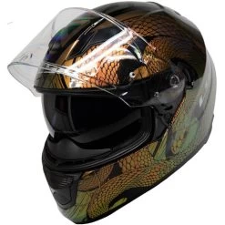 LS2 Stream Snakebite Helmet -HJC Store ls2 stream snake bite helmet left shield up 76730.1616970300