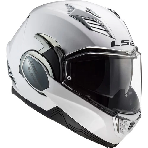 LS2 Valiant II Helmet Gloss White 2 LS2 Valiant II Helmet Gloss White - Image 2