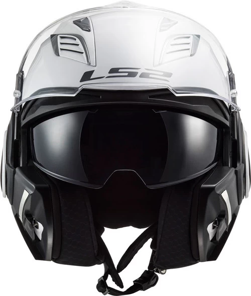 LS2 Valiant II Helmet Gloss White 3 LS2 Valiant II Helmet Gloss White - Image 3