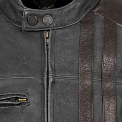 Scorpion 1909 Vintage Jacket 9 Scorpion 1909 Vintage Jacket -HJC Store scorpion 1909 leather jacket black front detail 73898.1573514665