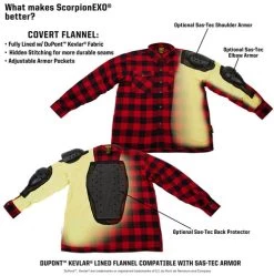 Scorpion Covert Moto Flannel Shirt 25 Scorpion Covert Moto Flannel Shirt -HJC Store scorpion covert flannel shirt red black armor details 85024.1573609935