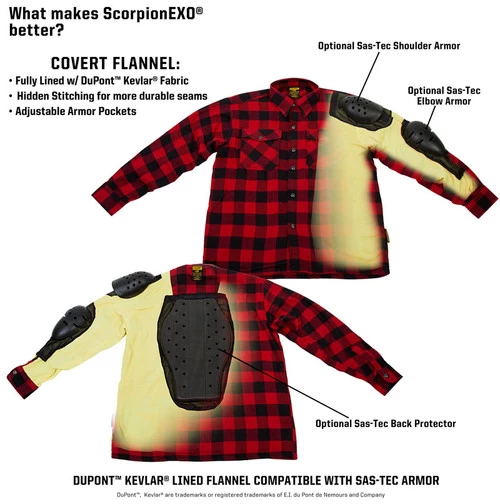 Scorpion Covert Moto Flannel Shirt 13 Scorpion Covert Moto Flannel Shirt - Image 13