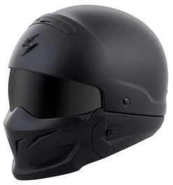 Scorpion Covert Helmet Solids -HJC Store scorpion covert helmet matte black front left mask 93241.1542436220