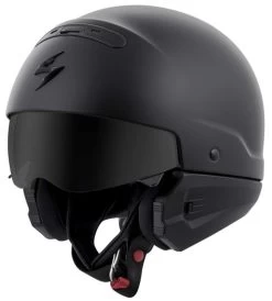 Scorpion Covert Helmet Solids -HJC Store scorpion covert helmet matte black front visor strap 31788.1518684593