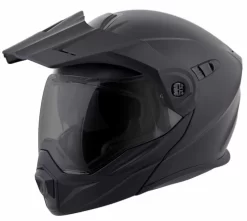 Scorpion EXO-AT950 Solid Helmet -HJC Store scorpion exo at950 helmet matte black front left peak 90730.1518667163