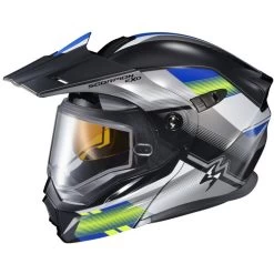 Scorpion EXO-AT950 Zec Snow Helmet - Dual Shield -HJC Store scorpion exo at950 zec dual shield helmet blue hi viz 99763.1698283350