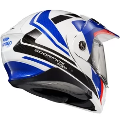 Scorpion EXO-AT960 Hicks Helmet -HJC Store scorpion exo at960 hicks helmet white blue back 52875.1678438656